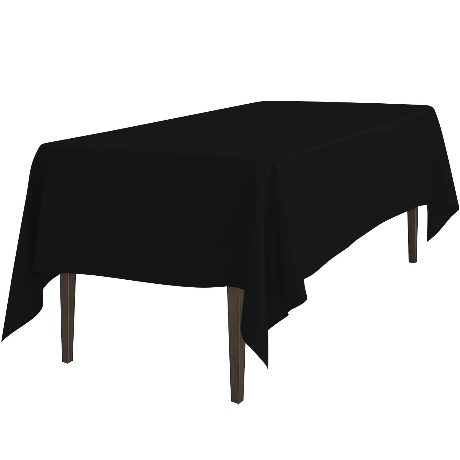 12 قطعة من مفرش المائدة المستطيل القابل للغسل من البوليستر الأبيض للحفلات والولائم وحفلات الزفاف للمناسبات