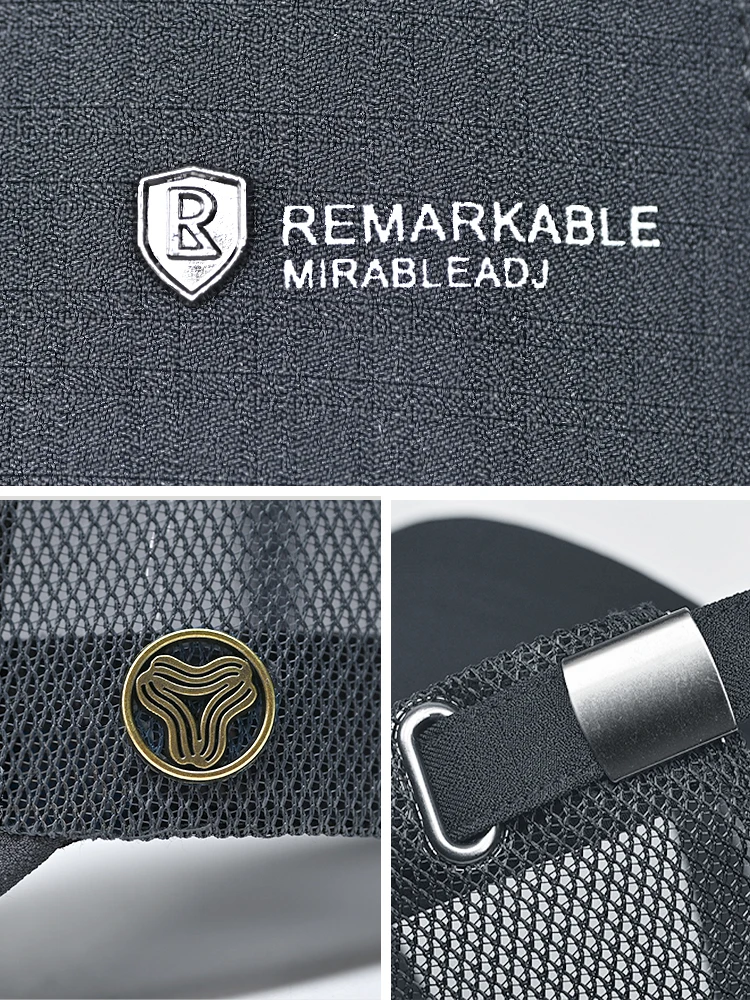 Summer baseball cap with mesh holes, breathable sun protection and sunshade hat for outdoor travel, men's letter duckbill cap - Image 4