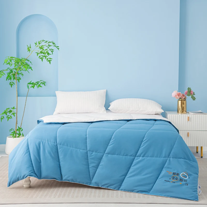 

Lightweight Comforter Double Side Deep Sleeping Quilt For Home Hotel Four Season Down Like Filling Duvet Drop Shipping 200*230cm