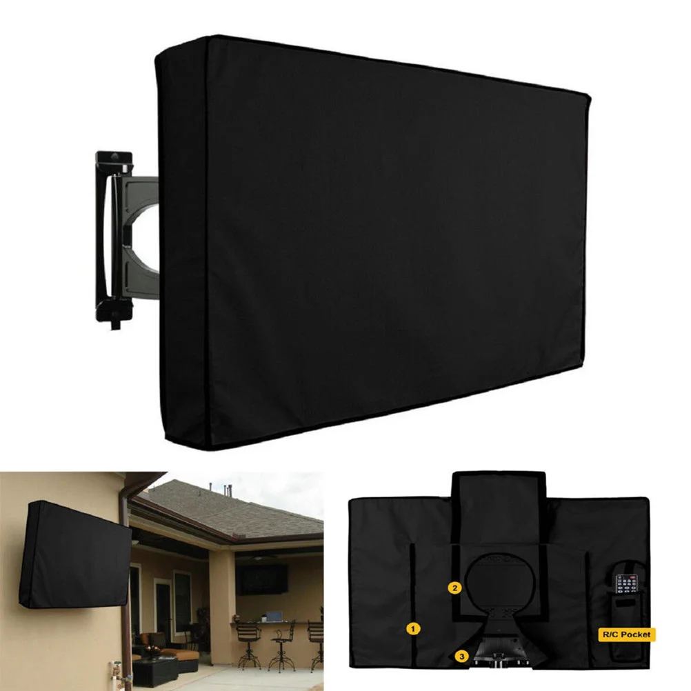 

Waterproof Cover For 46-48 Inch Outdoor Television Weatherproof Protection Double Stitched Durable Strap Opening