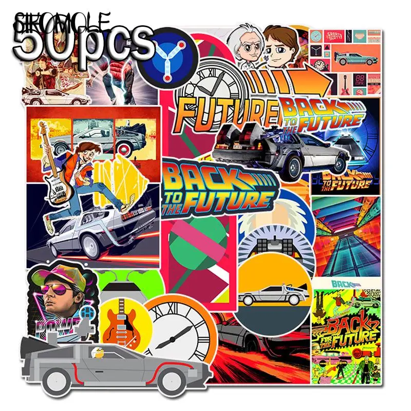 10/30/50PCS Back To The Future TV Show Graffiti Stickers DIY Toys Luggage Helmet Decal Computer Refrigerator Skateboard Trunk F5