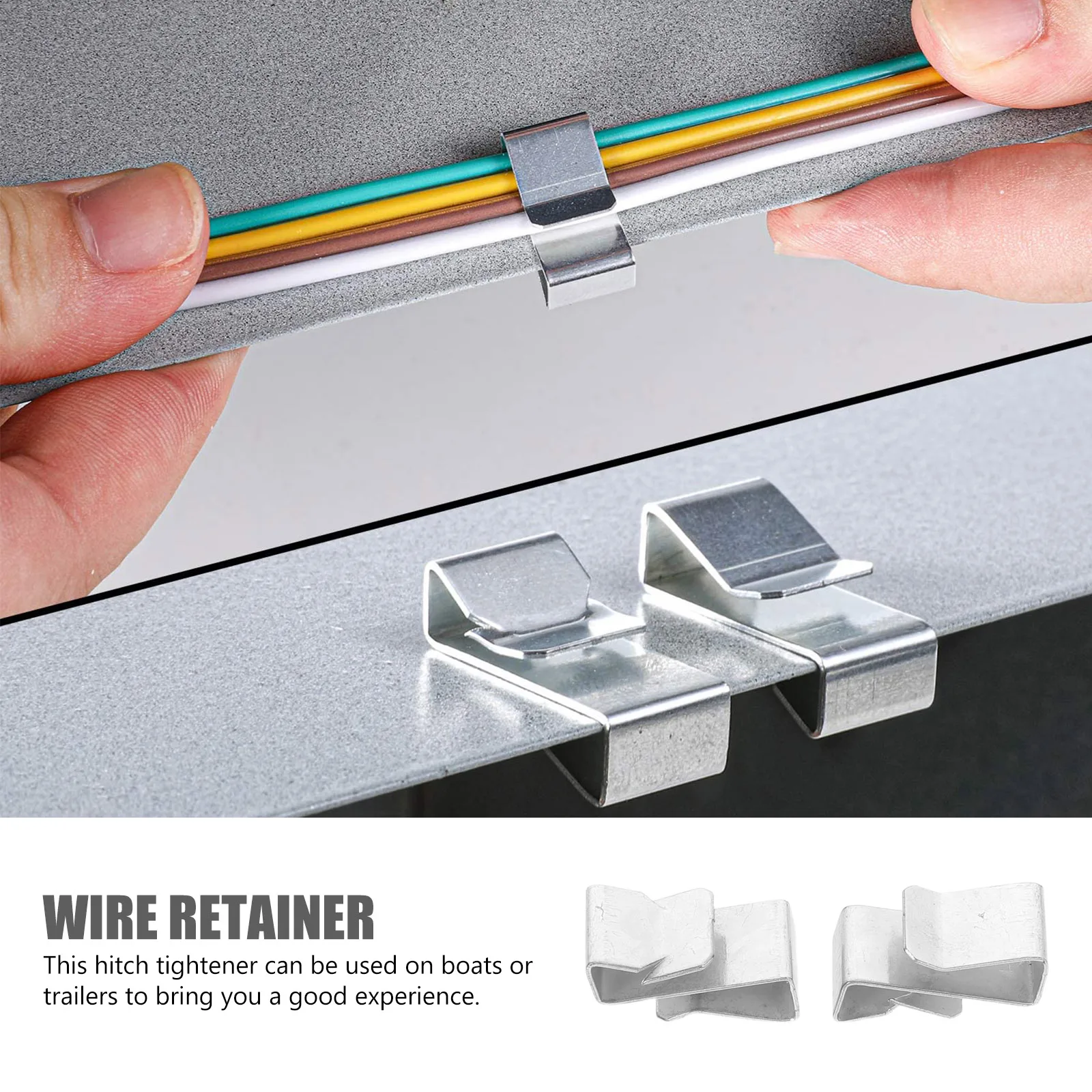 75Pcs Metal Wire Clips Durable Fasteners Heavy Duty Cable Management Automotive Solar Panel Use Hanger Strap Clip Pin