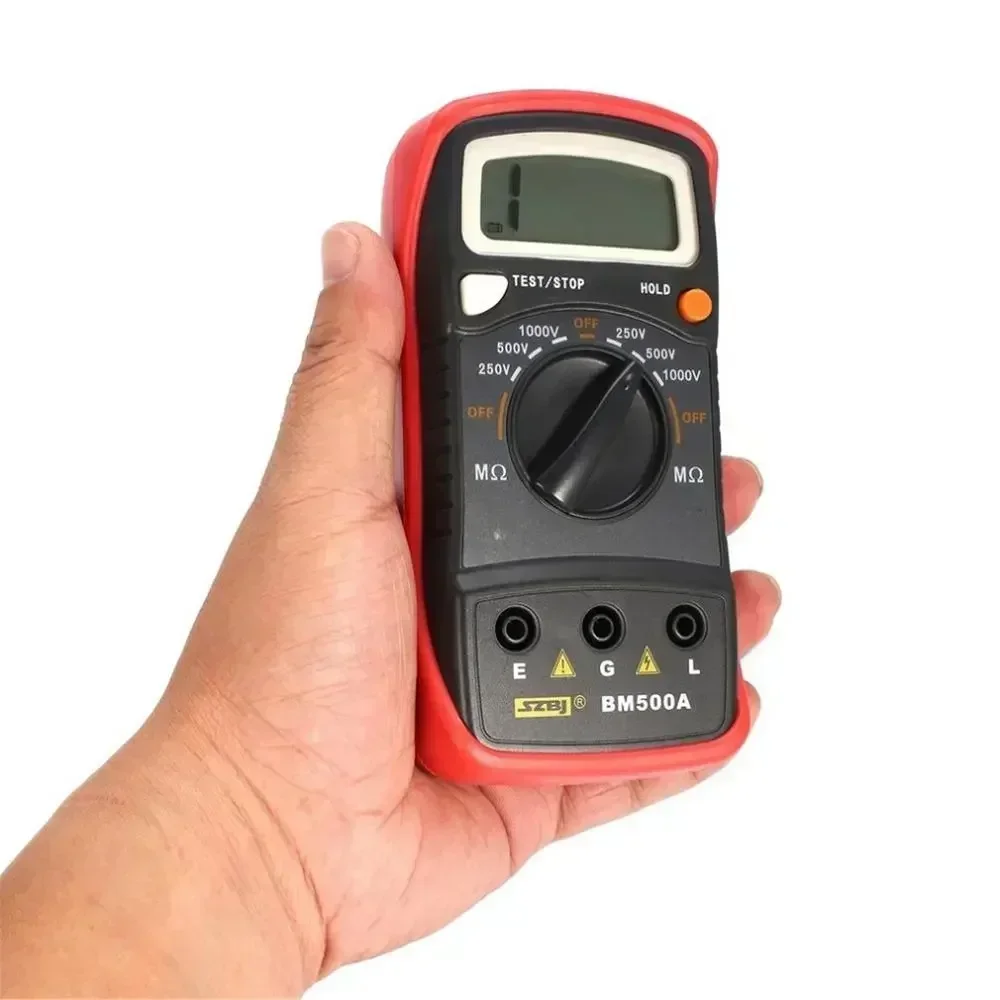 Insulation Digital Resistance Meter Tester Megohmmeter Indication Ohm LED Multimeter Voltmeter Range Auto