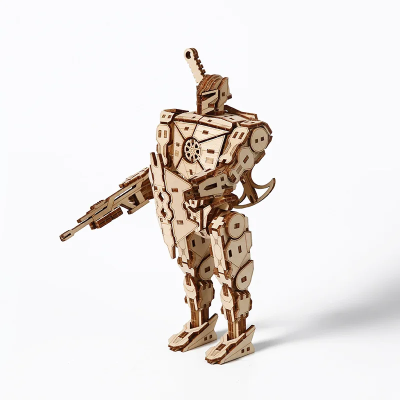 Modèle de Robot 3D, Puzzle STEM, jouet éducatif, blocs de construction d'assemblage en bois, décoration de bureau créative pour enfants