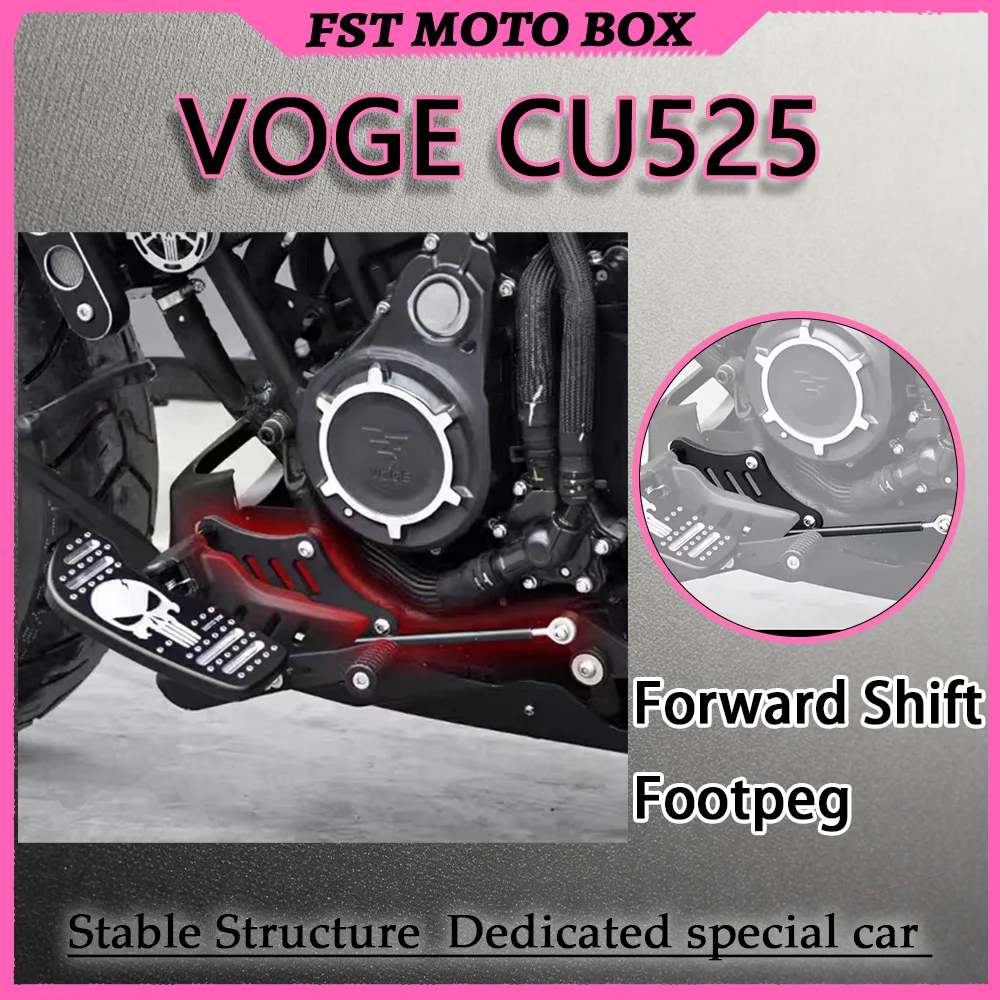 FOR Custom Fit 10cm Extension Mount for VOGE CU525 Non-Destructive Front Foot Peg Assembly - Customizable Foot Controls