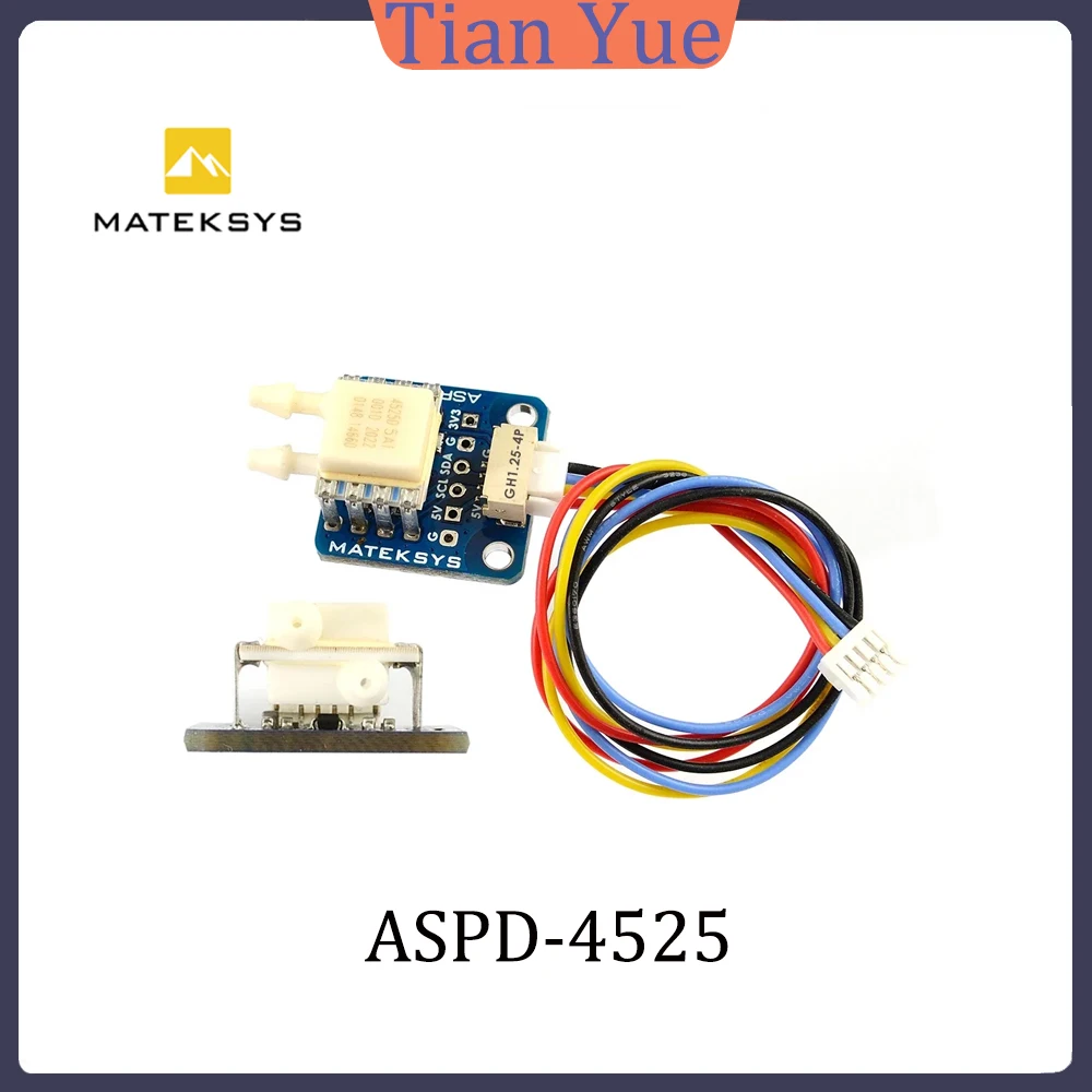 

Датчик аналогового скоростного датчика Matek System Mateksys 4525 ASPD-4525 для FPV-дронов, совместимый с рамами F405, F722, F411, WING