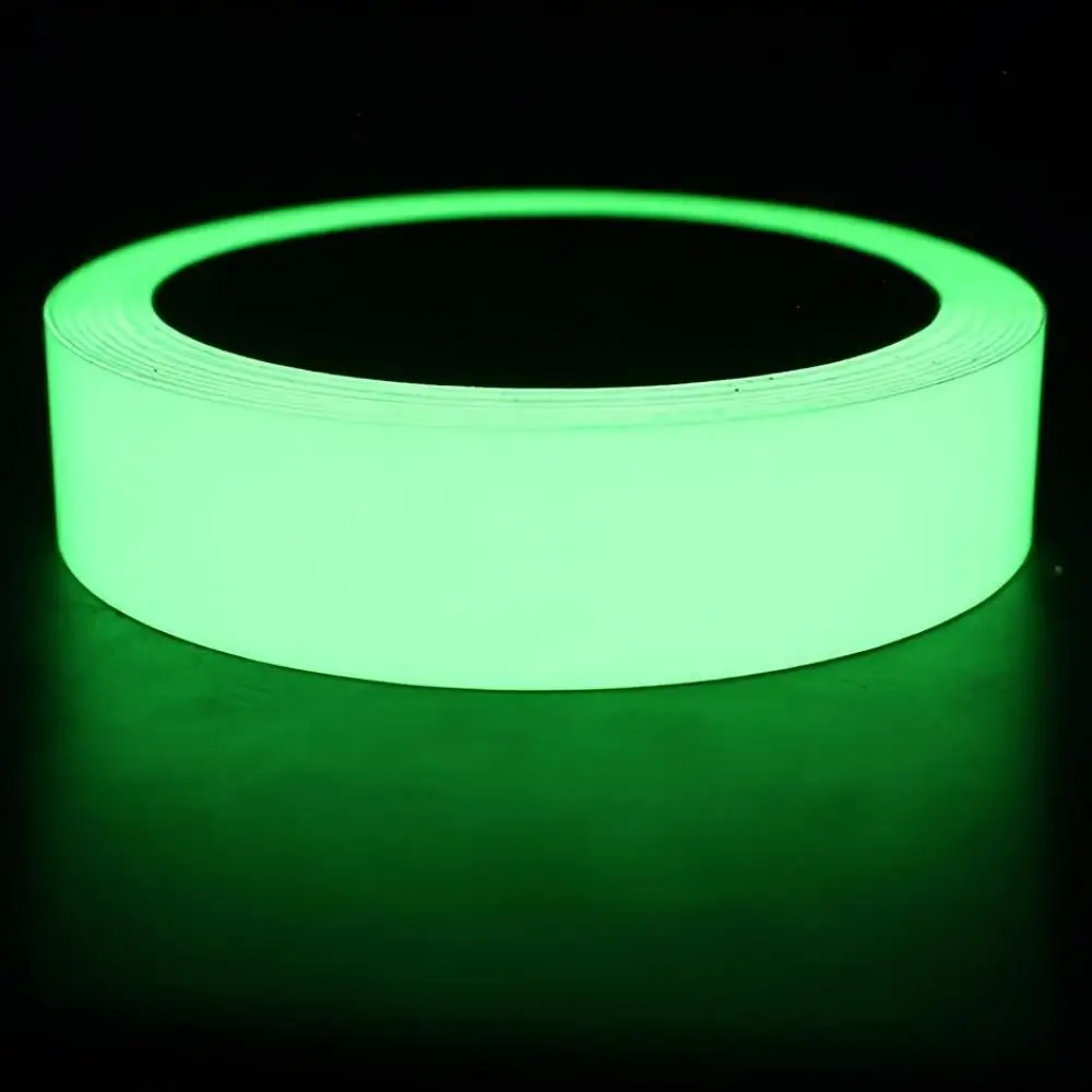 Green Glow in Dark Luminous Tape Self Adhesive Fluorescent Sticker Safety Mark for Stairs Floors Exits Home Emergency Decor