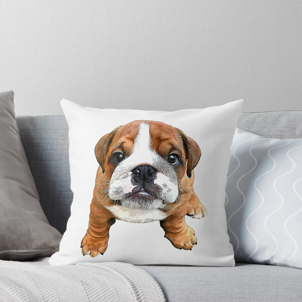 

British Bulldog Puppy Throw Pillow Decorative Cushions Sofa Covers For Living Room Christmas Pillow Covers pillow