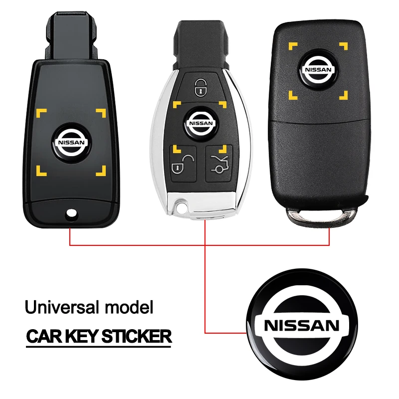 New 11mm 14mm Fob Car Logo Sticker for Car Remote Control Key For Lada Kia Mazda Renault Peugeot Dacia Ford Volkswagen Infiniti view 3