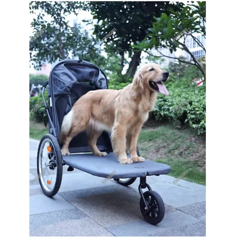 

Большая тележка для буксировки велосипеда для собак с функцией складывания в один клик идеально подходит для пожилых собак на открытом воздухе