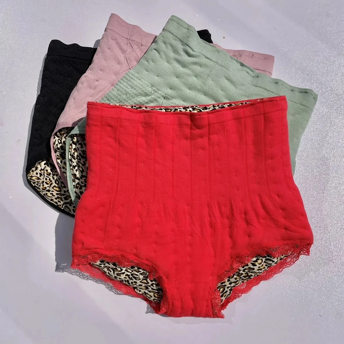 Handmake High Wasit Cotton Blended Thick Puffy Briefs ABDL Sleek Proof Panties