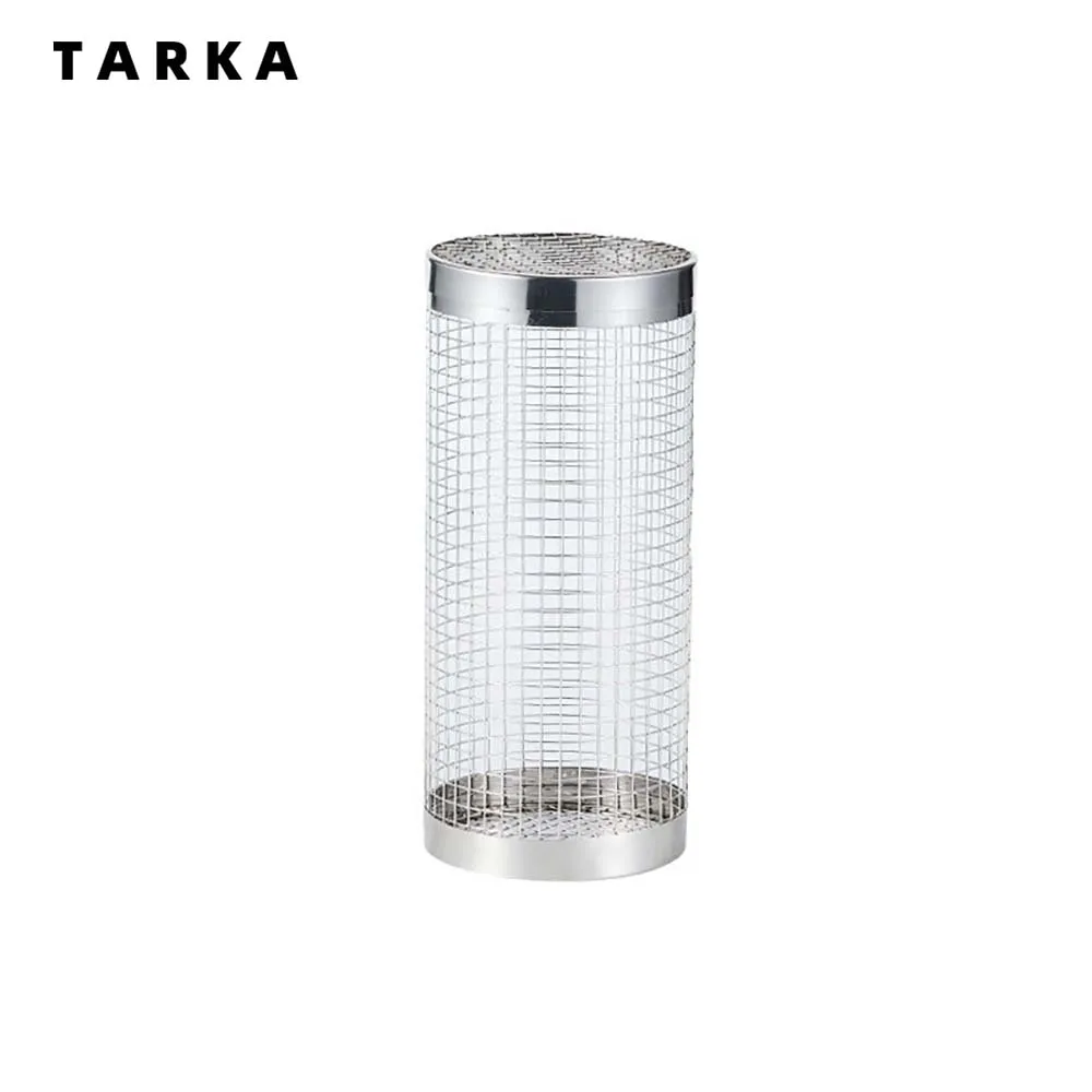 TARKA Camping BBQ Basket Stainless Steel Rolling Barbecue Grill Outdoor Camping Barbecue Rack Hiking Supplies Portable BBQ Cage