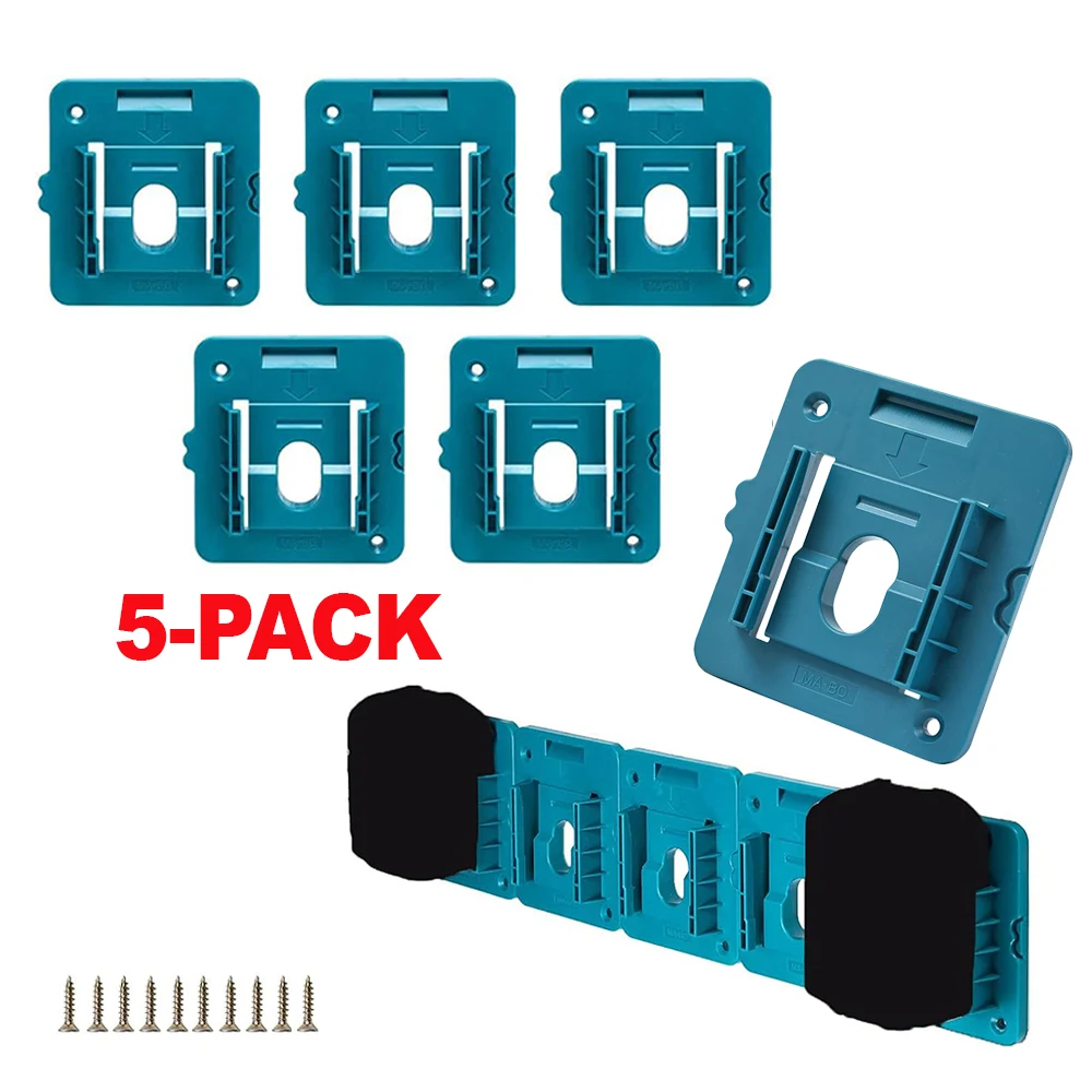 

5PCS Battery Holder for Makita 18V Battery,Wall Mount Batteries Storage Organizer for BL1830 BL1840 BL1850 for Work Van,Shelf