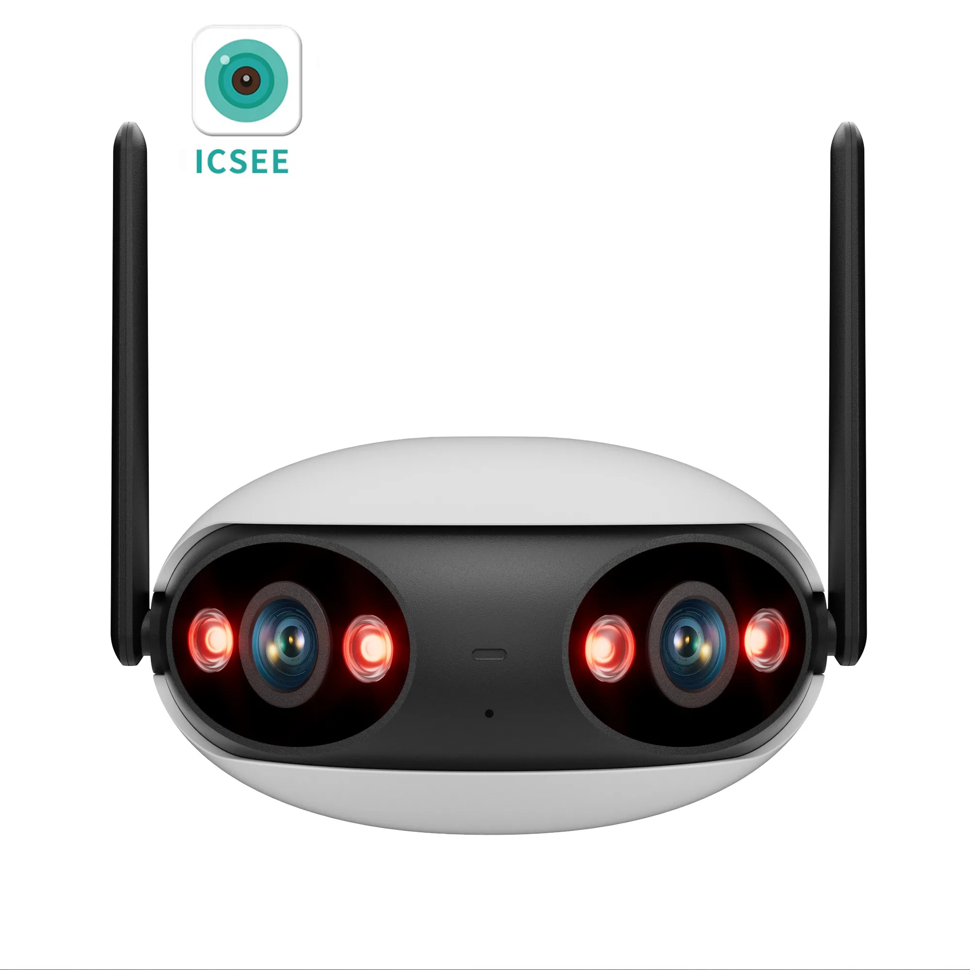 

4MP 2K HD 180Degree iCsee APP Dual Lens IP Dome Camera AI Humanoid Detection Full Color Home Security CCTV Baby Monitor