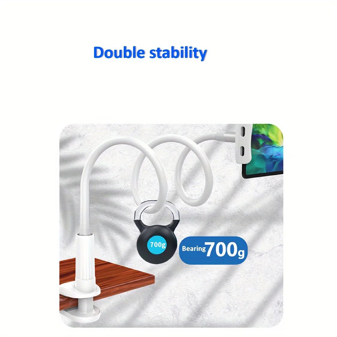 Gooseneck Tablet Mount Holder for Bed Desk Phone Holder Flexible Long Arm Clamp Tablet Stand for IPad Samsung Xiaomi Accessorie