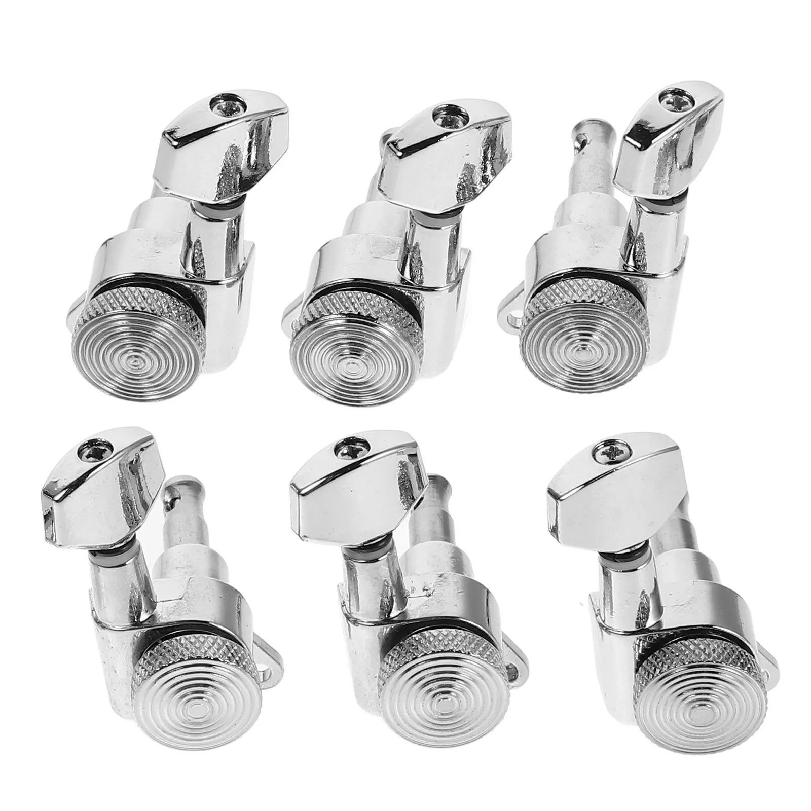 6Pcs Professional Locking Tuning Pegs for Acoustic Electric Guitars Secure String Lock Mechanism Enhanced Sound Stability Metal
