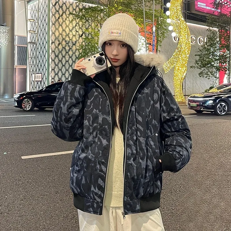 

Retro Plush Outerwear Warm Hoodies Cotton Mens Womens Hip Hop Leaves Camouflage Hoodies Sweatshirts Casual Jackets Outdoor