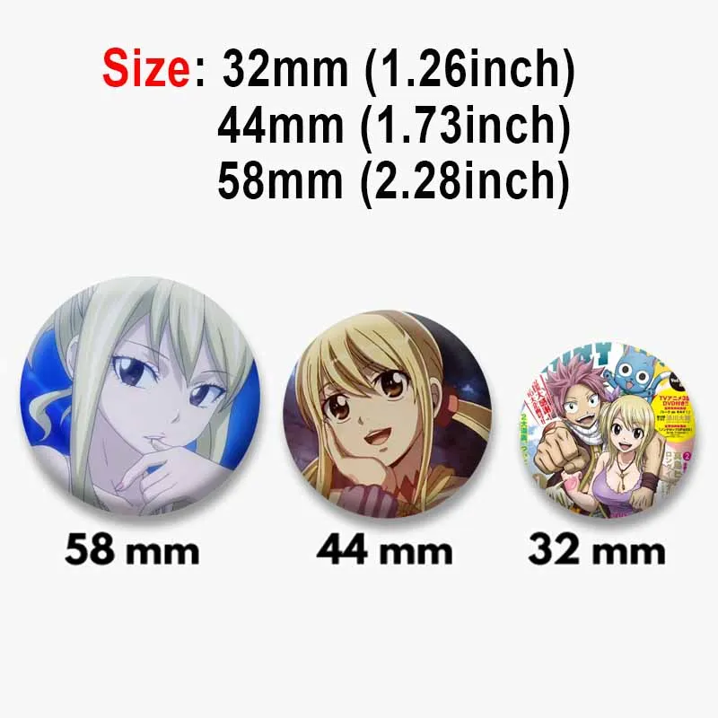 Natsu Dragneel Gray Fullbuster Cartoon Figure Badge Creative Anime Character Enamel Pins Bag Clothes Decorative Brooch Jewelry
