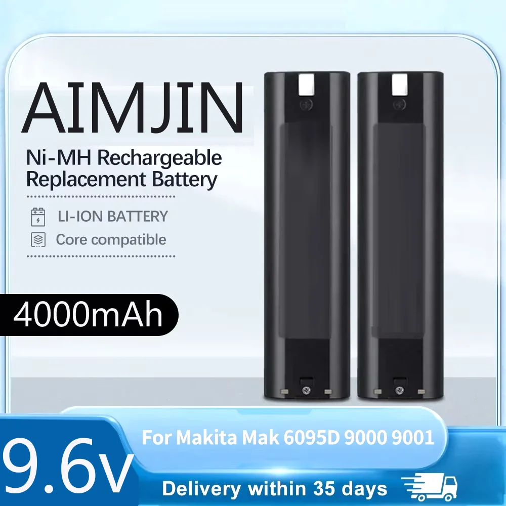 9.6V 4000mAh Ni-MH Rechargeable Replacement Battery for Makita Mak 6095D 9000 9001 9002 9033 9034 632007-4 9600 193890-9 5090D