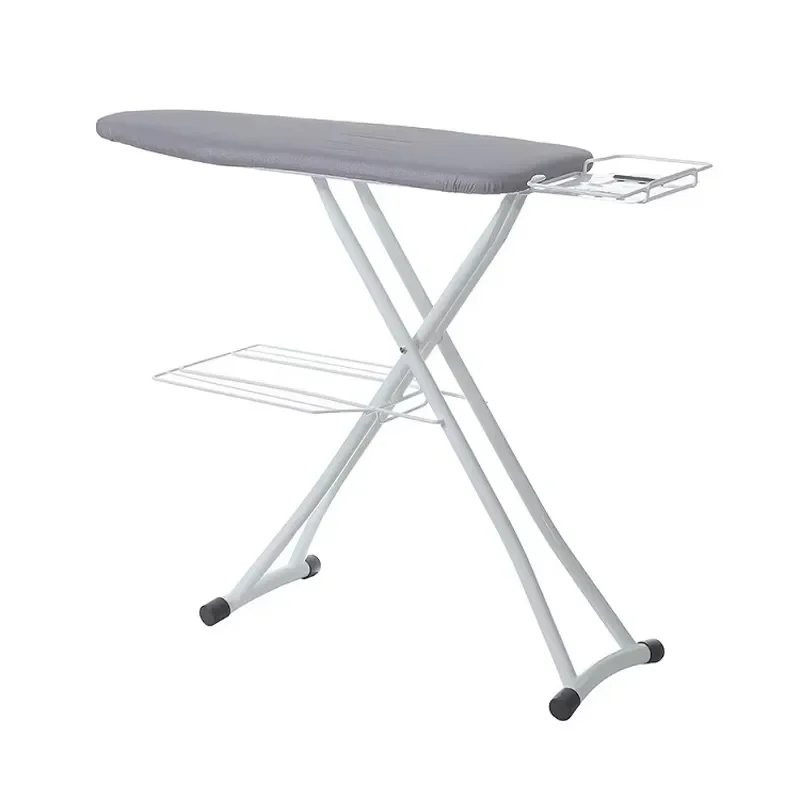Adjustable Freestanding Ironing Board with Storage Rack and Iron Holder Foldable Household Stand High Quality Stable Base