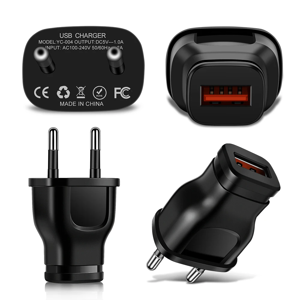 5V 1A USB Charger Port Power Supply Charger Wall Chargers Small Power Adapter For Iphone Samsung Huawei Xiaomi Redmi Mobile