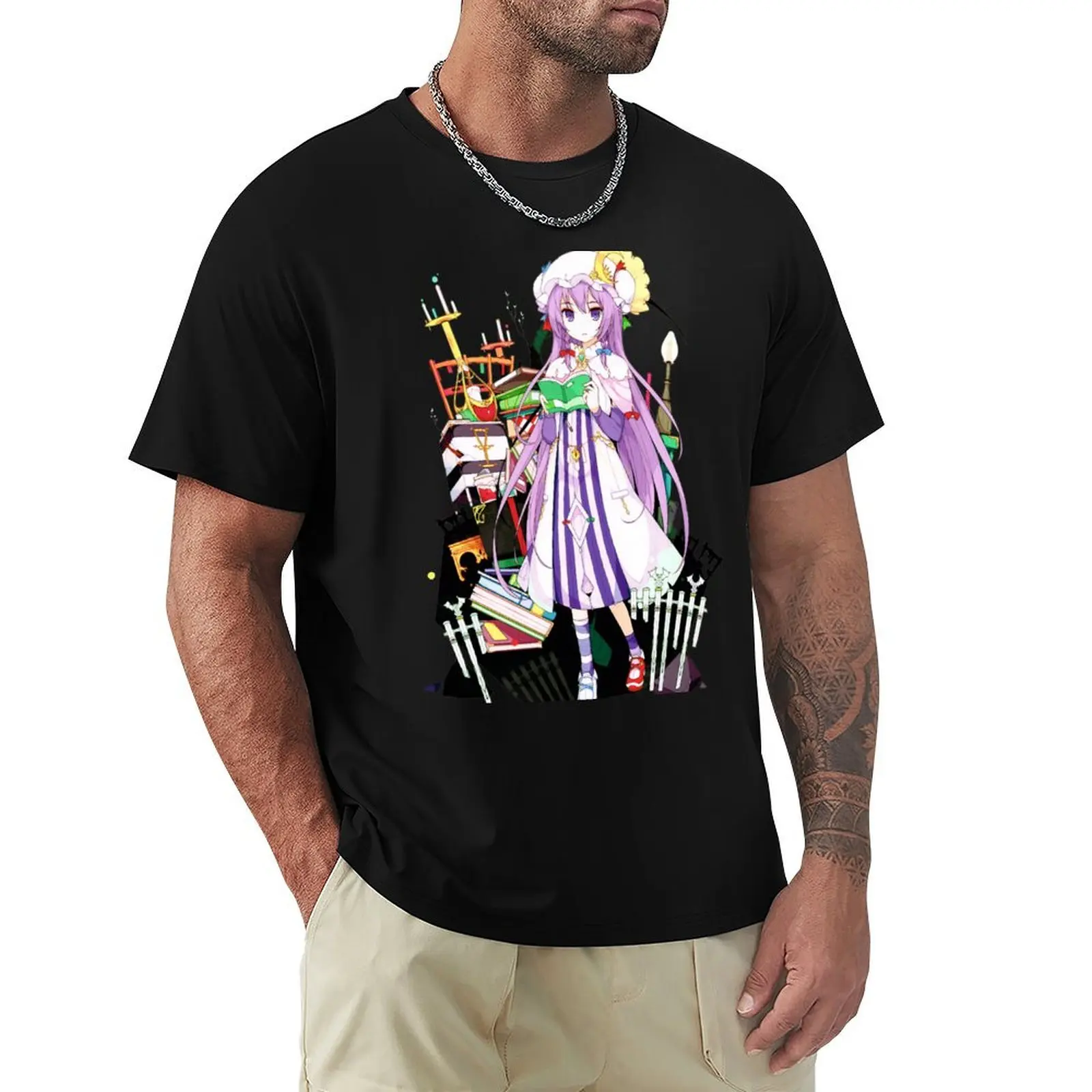 Touhou Project - Patchouli Knowledge T-Shirt Basique Uni pour le Printemps et l'Été