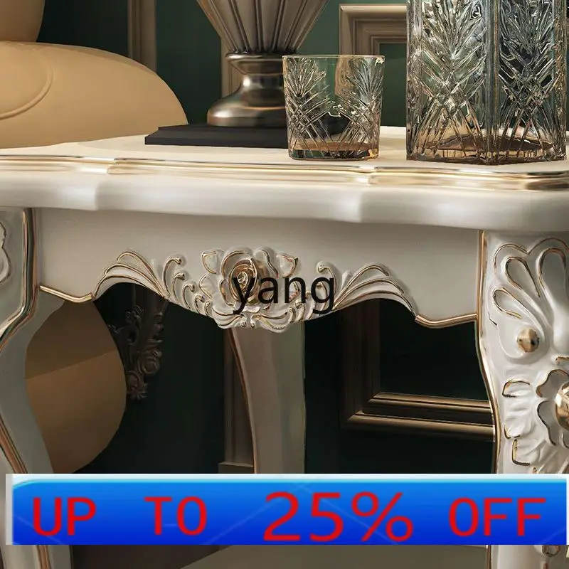 

LH European-style sofa side few storage carved small square few living room luxury practical small table