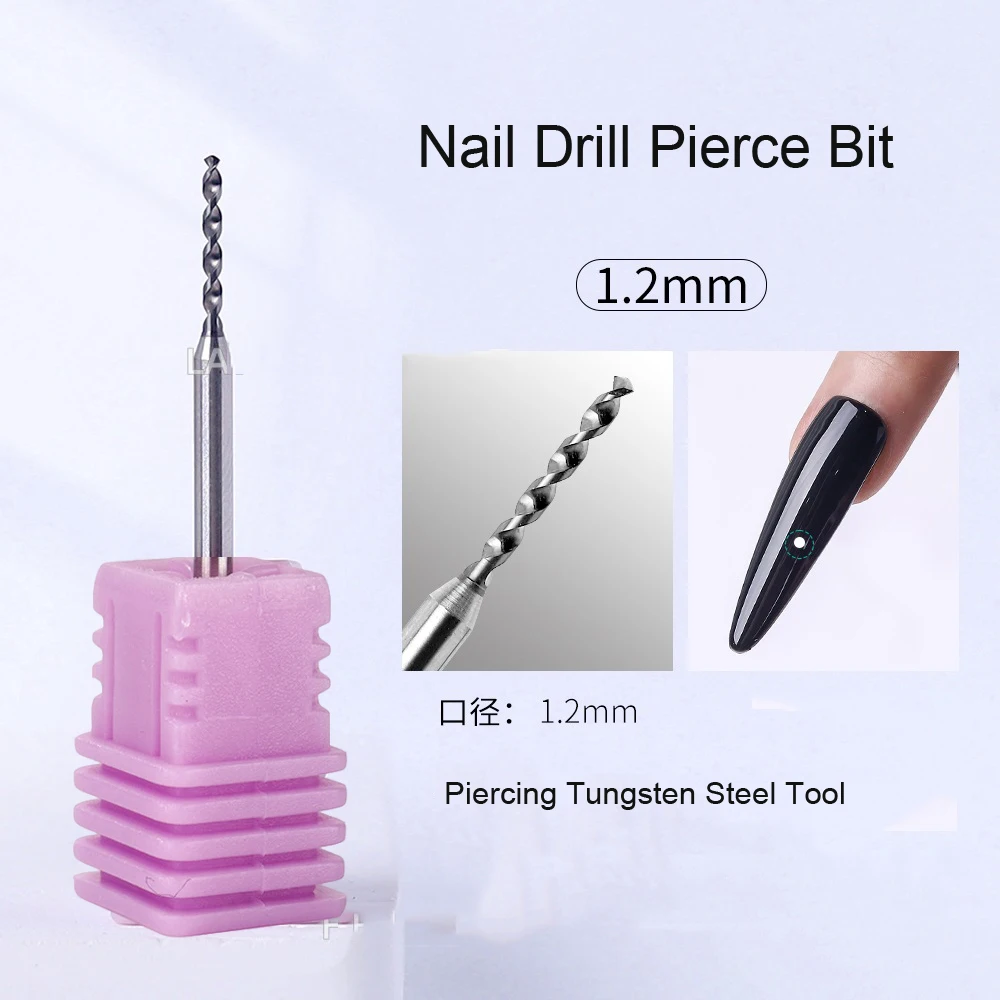 1 szt. Frez do zdobienia paznokci z węglika wolframu, 2 rozmiary, frez do usuwania ozdób, narzędzia do manicure i pedicure DIY