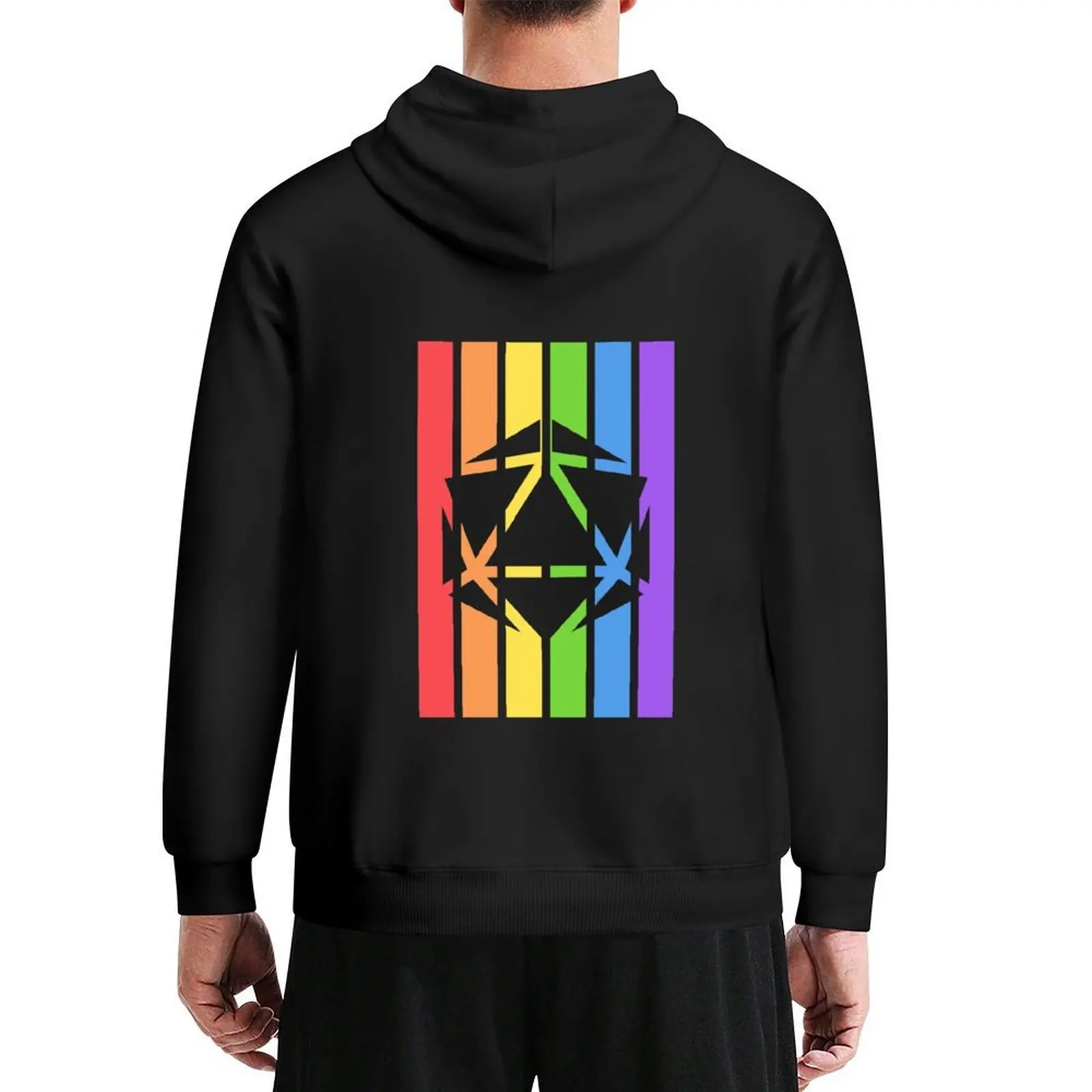 

Rainbow Flag D20 Polyhedral Dice Hoodie blouse men clothes mens designer clothes men's clothes men's hoodies