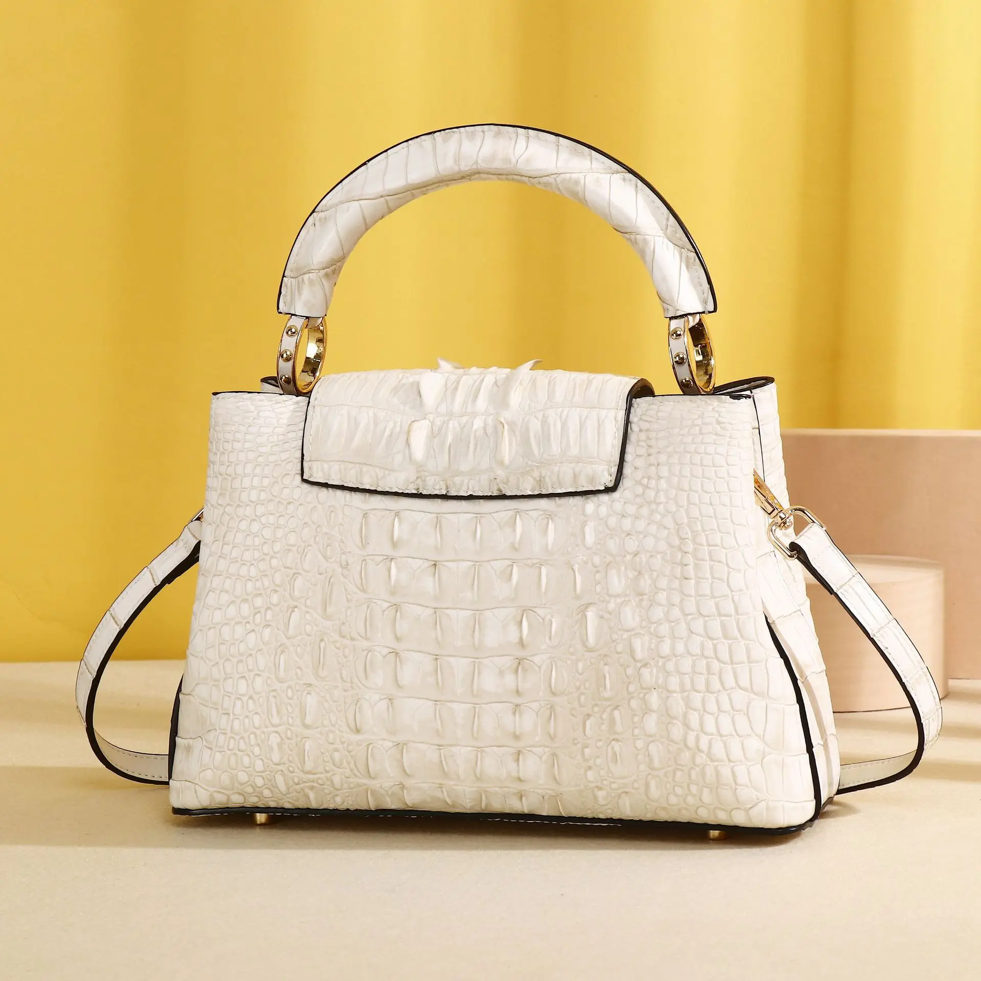 New Fashion Alligator Pattern Women Handbags European Designer Cow Genuine Leather Shoulder Bags Female Girl Brand Crossbody Bag