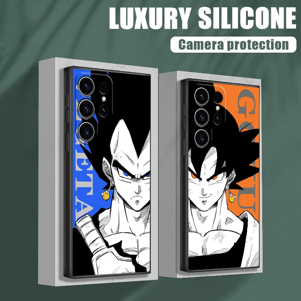 

Phone Case For Samsung Galaxy S26 Ultra Cases S25 FE S24 S23 S21 Ultra S20 S24 FE S22 Plus Black Cover Dragons Vegeta Balls Goku