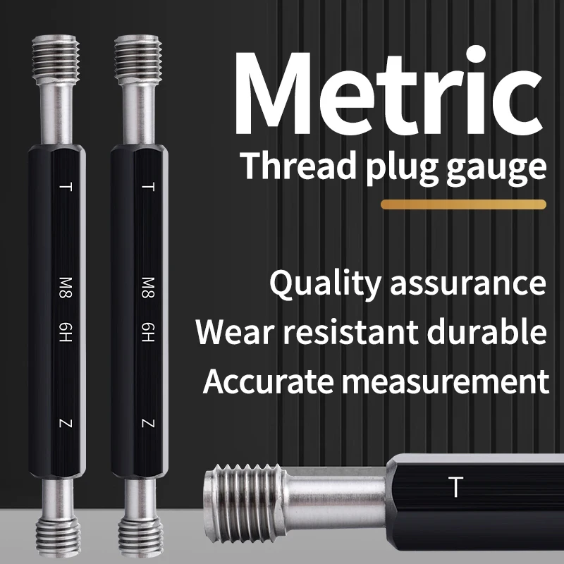 GULING 1PCS 6H M69-M77 Steel Gage Metric Fine Thread Plug Gauge High Quality wholesale M69 M70 M71 M72 M73 M74 M75 M76 M77