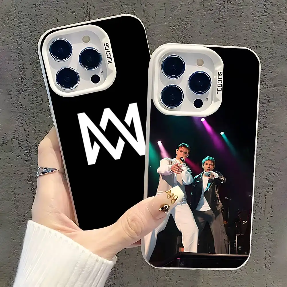 

M-Marcus And M-Martinus Phone Case For iPhone 17,16,15,14,13,12,11,Pro,XS,Max,Plus,Mini,SE White Candy Matte Shockproof Cover