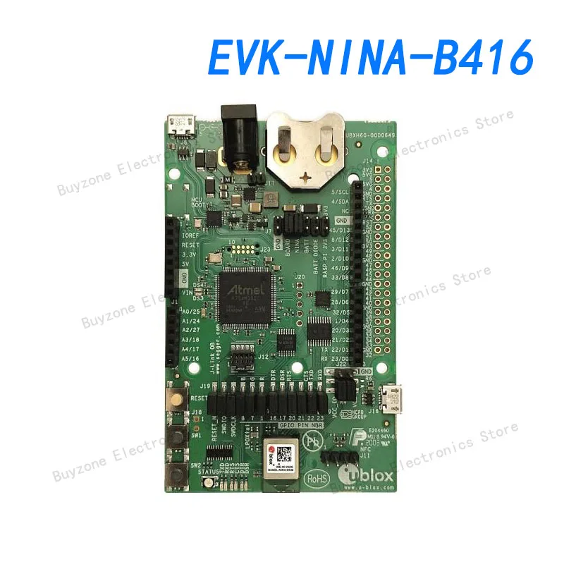 

EVK-NINA-B416 802.15.1 EVK for NINA-B416, u-connect softwareStand-alone Bluetooth Low EnergyPCB antenna and USB