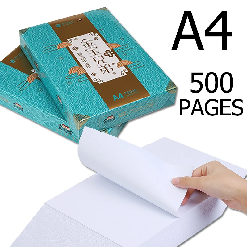 Classic A4 Paper 500 Sheets Preferred All Wood Pulp Base Paper Office White A4 Paper Copy Print Fax Office Stationery