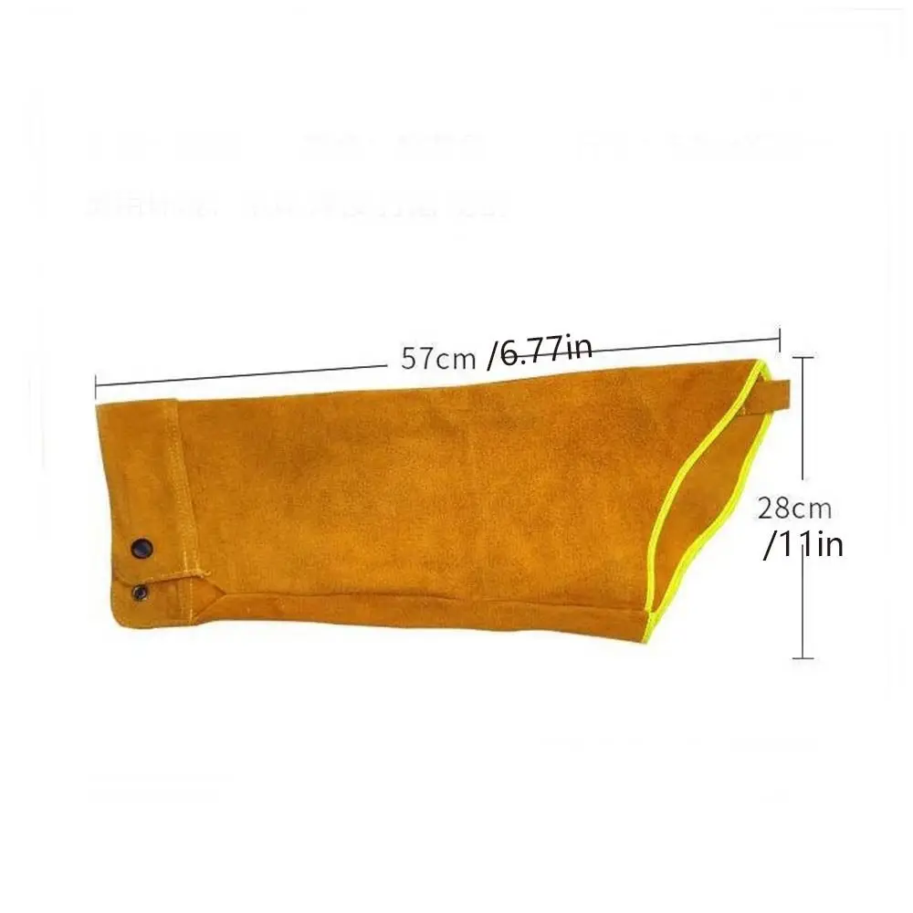 Lengan Kerja Las Kulit Liner Anti Lengket Lengan Las Kulit Sapi Tahan Api Panas Tahan Aus