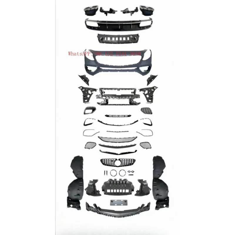 Bodykit for W217 C217 Upgrade to S63  Style Front Rear Bumper With Tow Hook Clips Auto Replcement Parts Wholesale