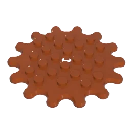 Eske Kouri GDS-90331 Spezialplatte 6x6 Zahnrad mit 14 Zähnen, kompatibel mit Lego 35446, Kinder-DIY-Baustein Technik