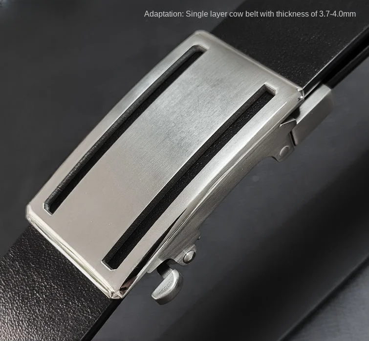 Ultra Lightweight Pure Titanium Toothless Automatic Belt Buckle for Men Women Non-Allergic Non-Rusting Skin Friendly Belt Buckle