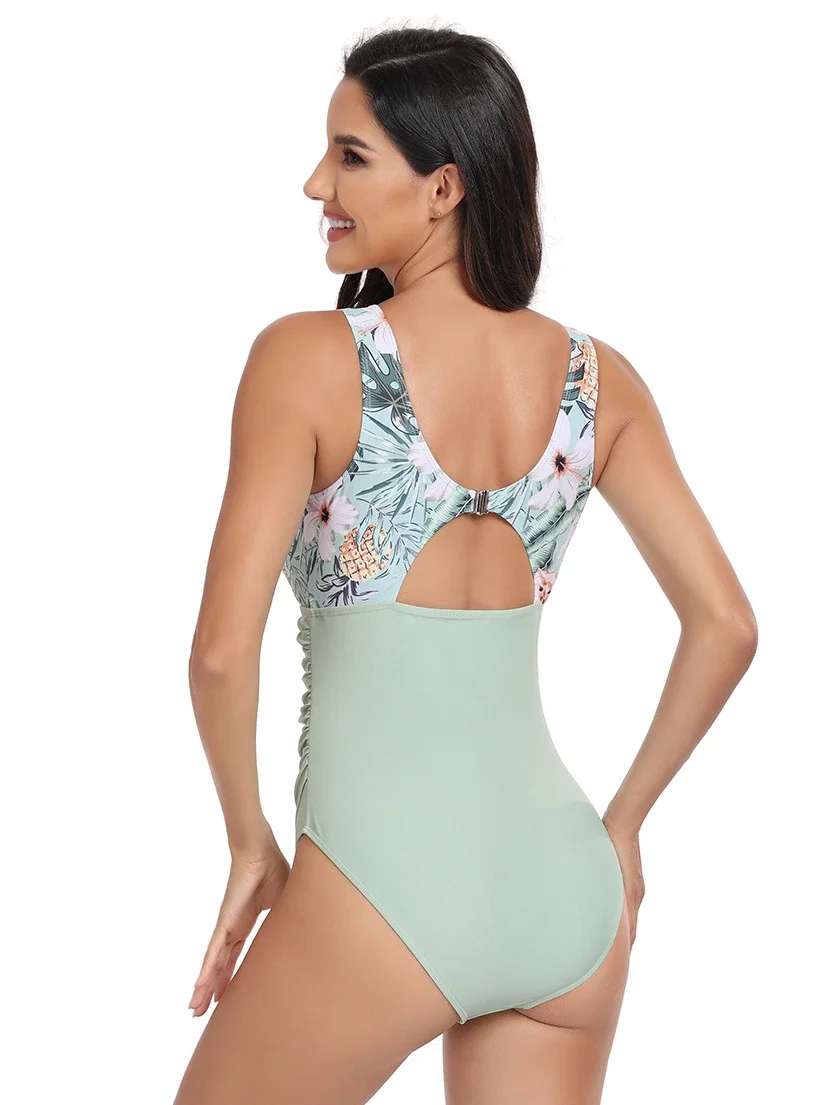 Kostium kąpielowy Bikini jednolity zestaw jednoczęściowy kobiet wysoki stan strój kąpielowy z wycięciami letnie Bikini linia Vintage Fashion 2024