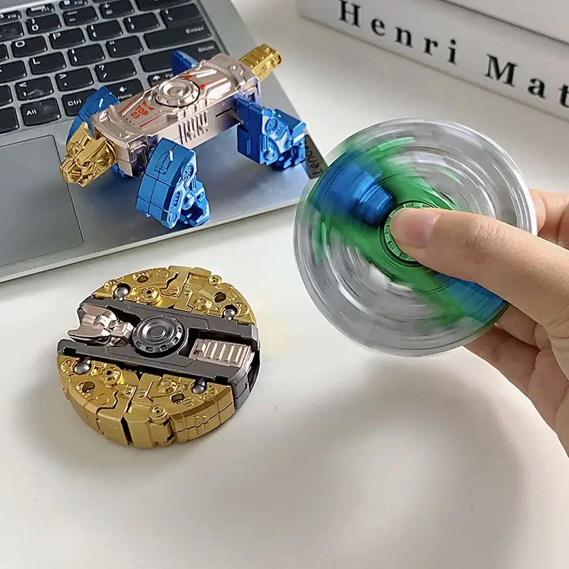 Transfiguratie Dinosaurussen Fidget Spinner Speelgoed Scholieren, beoordenaars Anti Stress Angst Drukbestendig Mute Speelgoed Gift