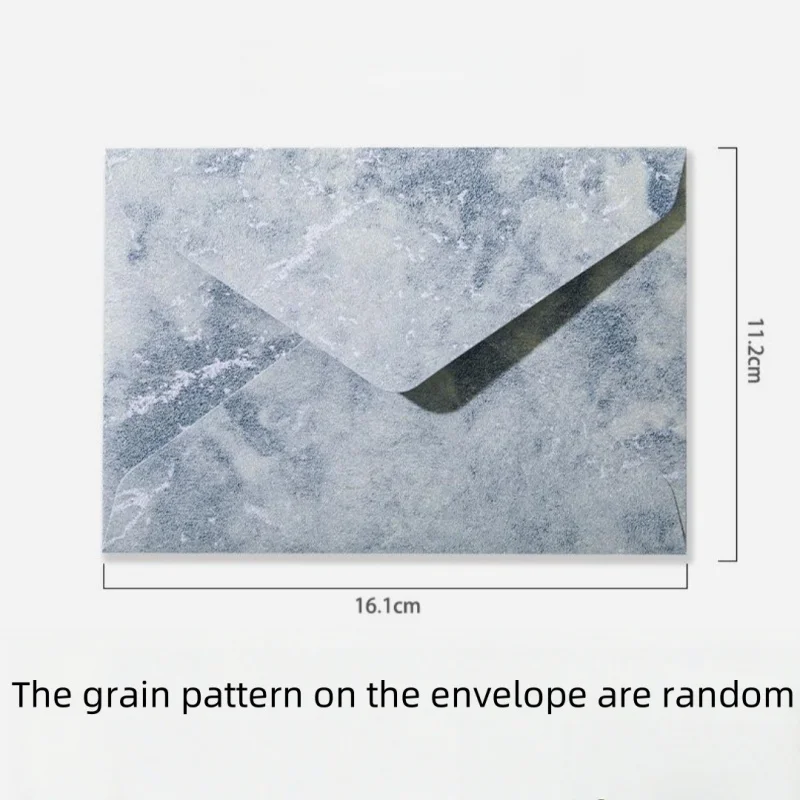 Busta con texture stile canale con busta dorata da 5 pezzi per invito con biglietto di auguri di compleanno con lettera d'amore scritta a mano