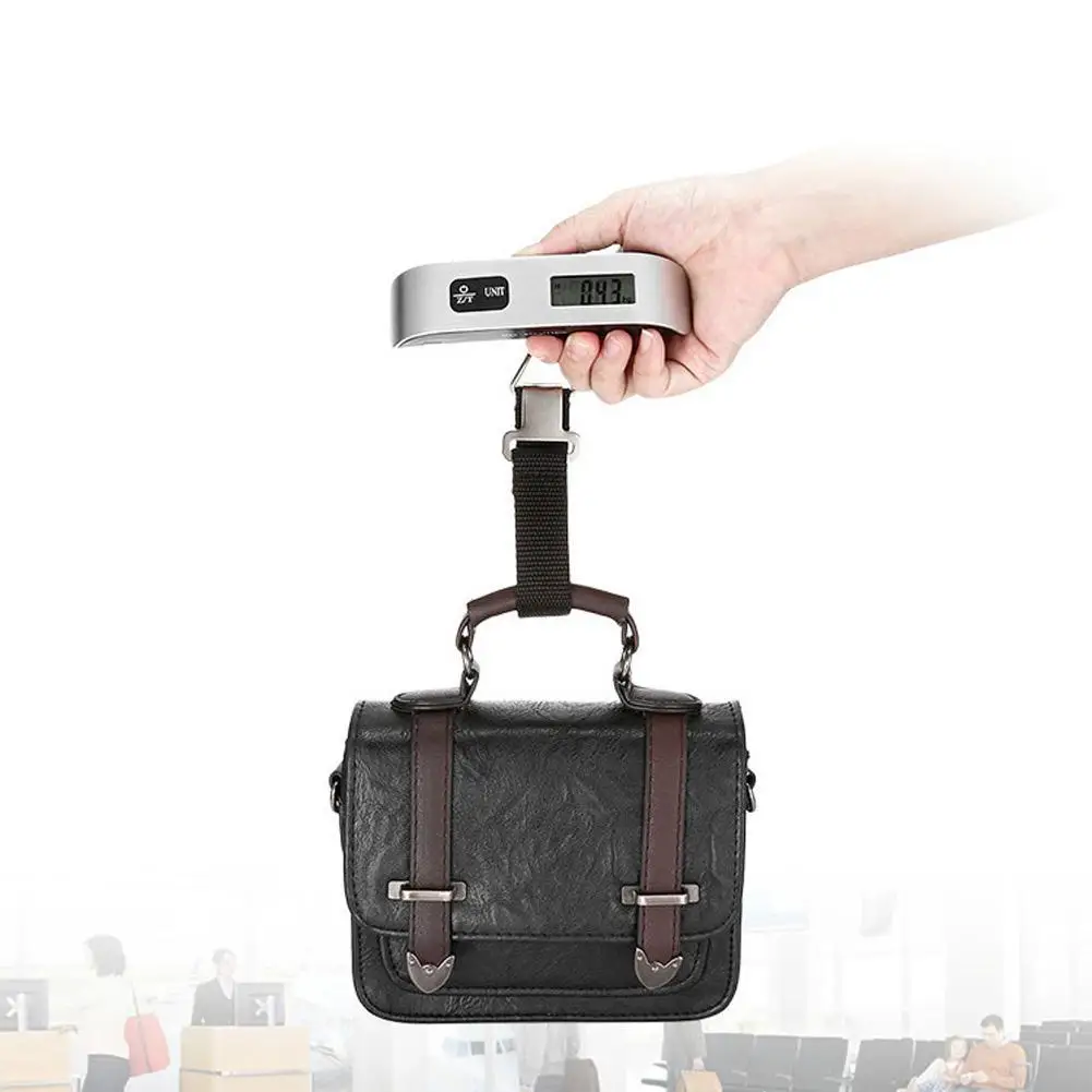 Electronic Hanging Baggage Scale 110Lb/50Kg Digital Luggage Scale Portable Suitcase Weighing Scale Travel Luggage LCD Display