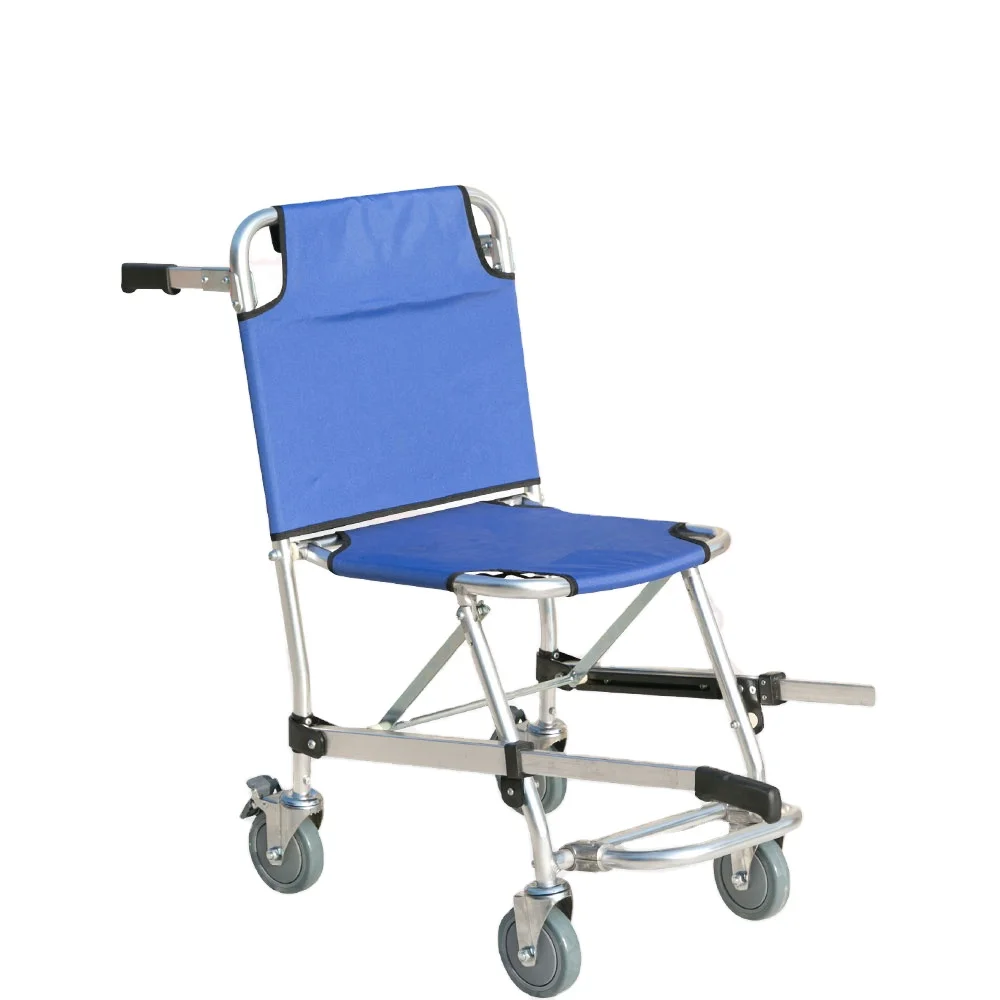 Silla de ruedas y camilla de aluminio para ambulancia con función de subida de escaleras para primeros auxilios médicos