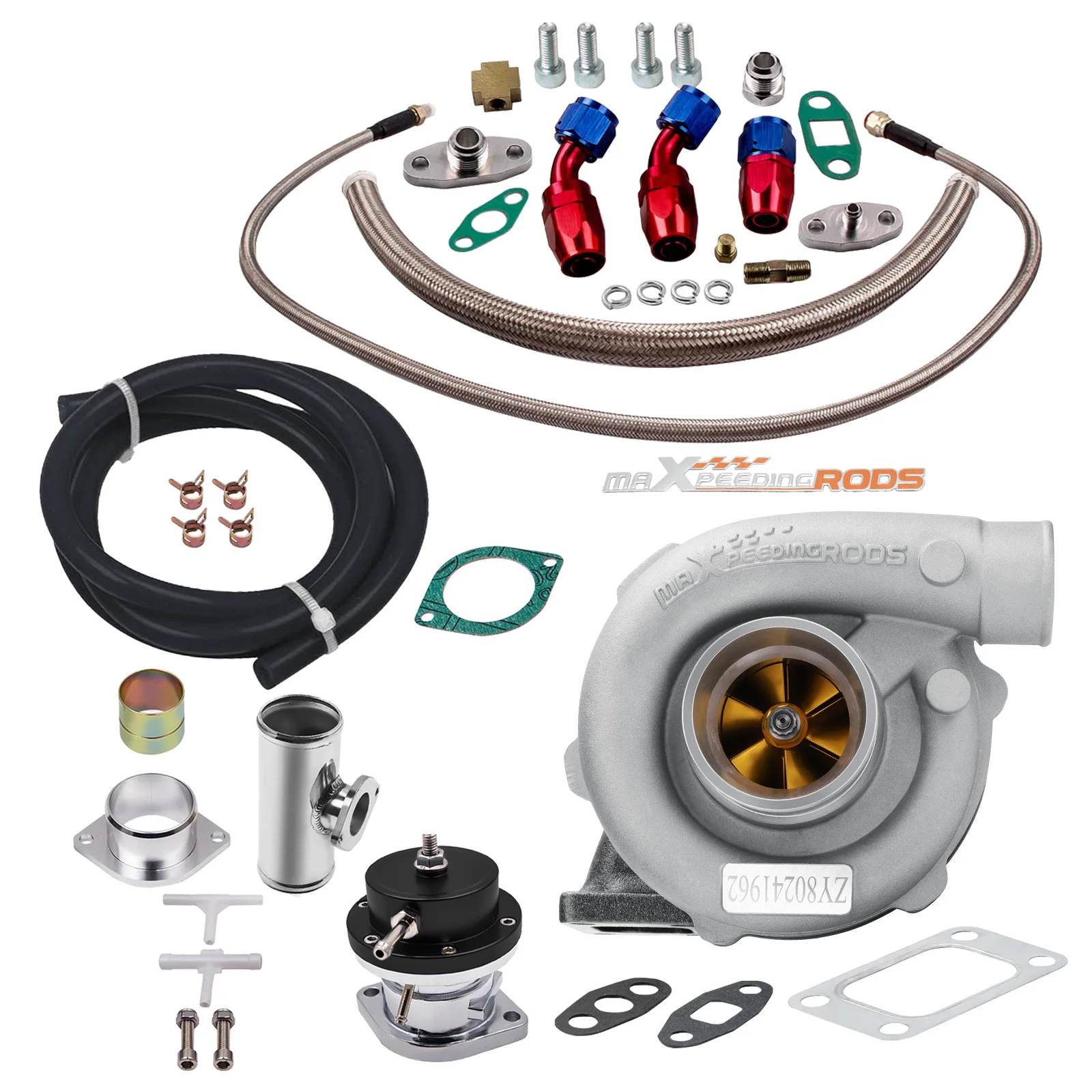 T04E T3/T4 Turbocharger Up to 400HP Oil Return Feed Line Type-S BOV Adapter Kit