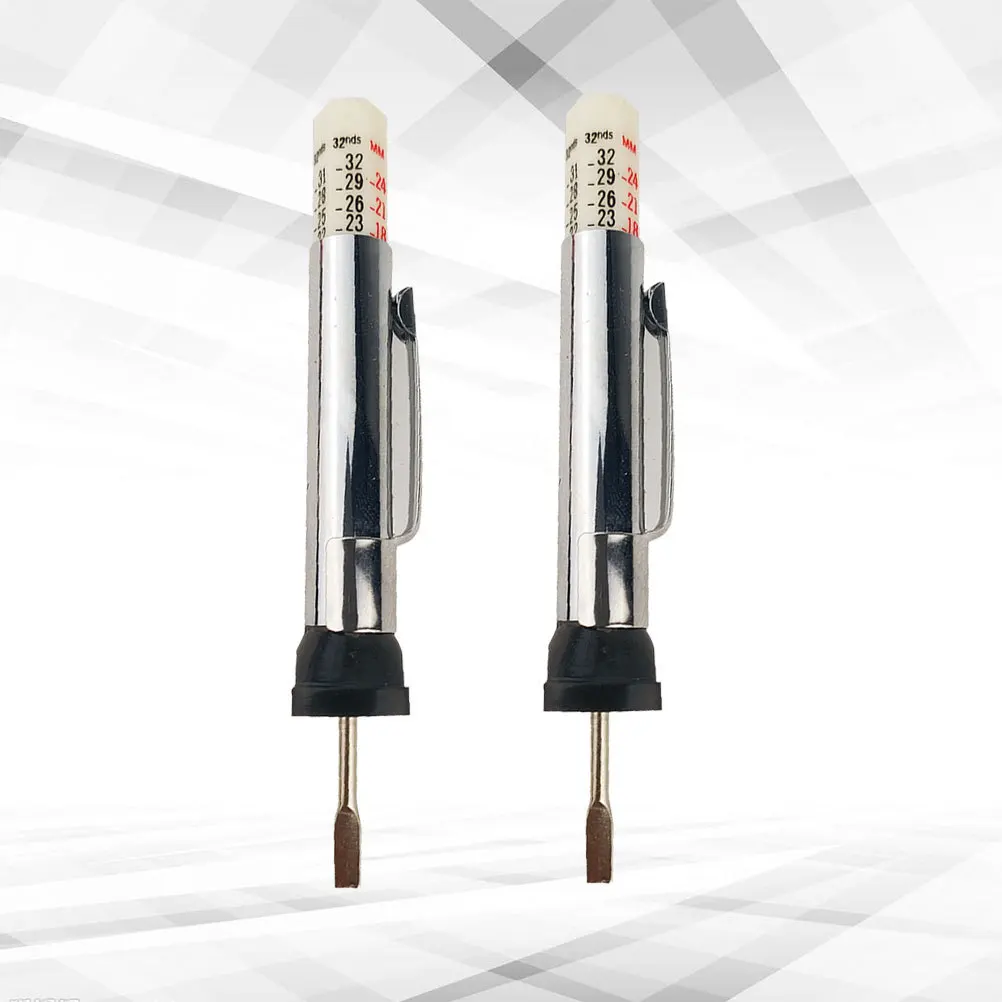 

2Pcs Tire Tread Depth Gauge Measuring Tool 0-25mm Easy Use Accurate Wear Detection for Car Safety