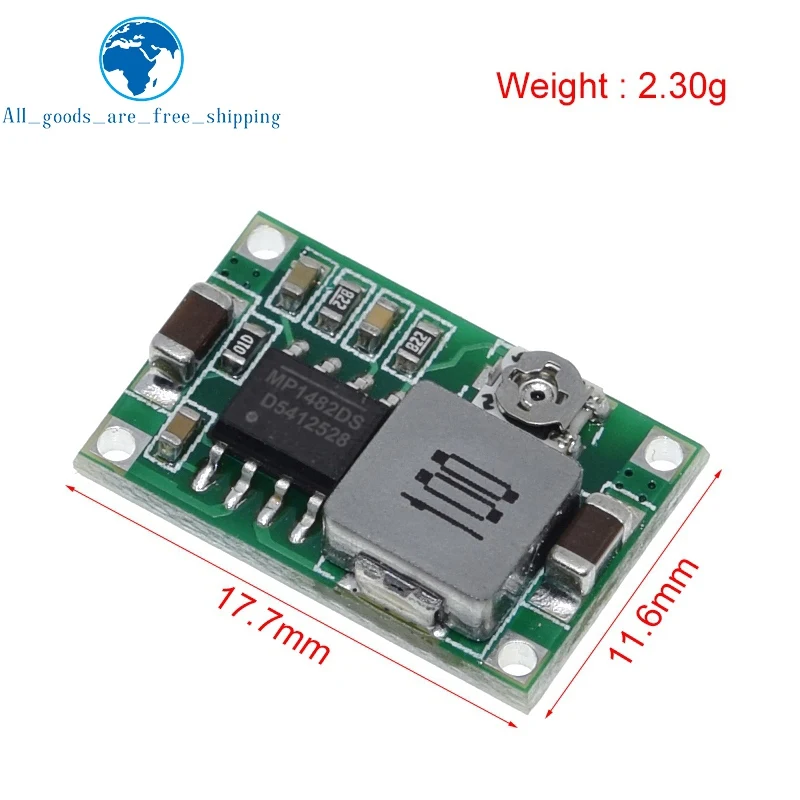 TZT 1/5/10PCS Mini360 DC-DC HM Buck Converter Step Down Netzteil Modul 4,75-23V zu 1-17V 340KHz Mini-360 – Detail 4