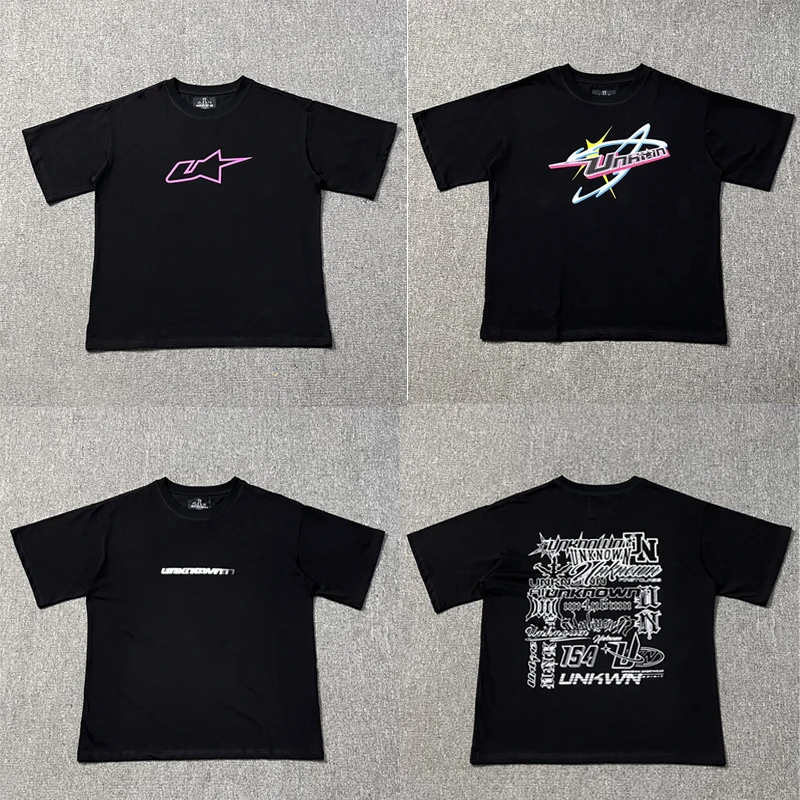 

New Arriral Unknown Short Sleeve T-shirt Original Tag Creative Design Print High Street Men's Women's Tops Tees