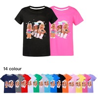 3D New Product Game ROBLOX Fashionable Children's Clothing for Boys Girls Short-sleeved T-shirt Mesh Polyester Clildren Clothes