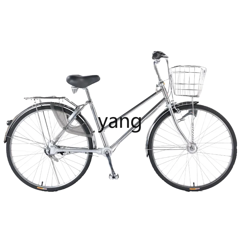 

LMM shaft drive commuter bicycle women's stainless steel three-speed 26-inch retro bicycle